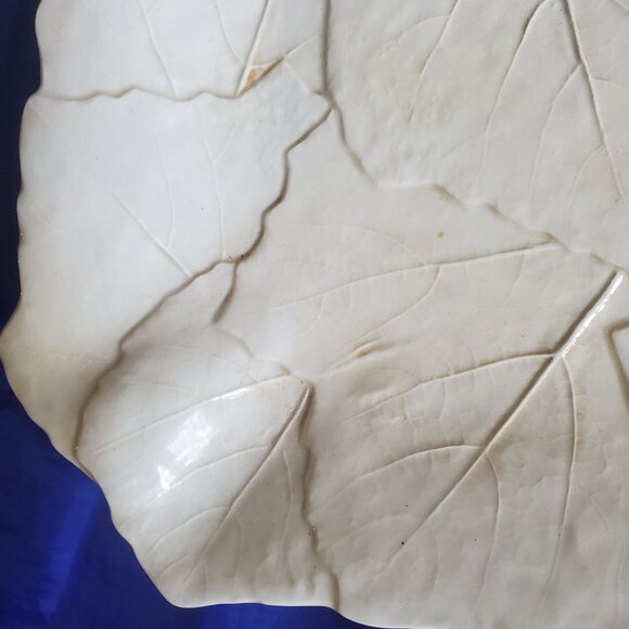 NWOT 14"Platter Tray Made in Italy Impressed Leaves Holiday, Party, Gala Occasio - Picture 6 of 10